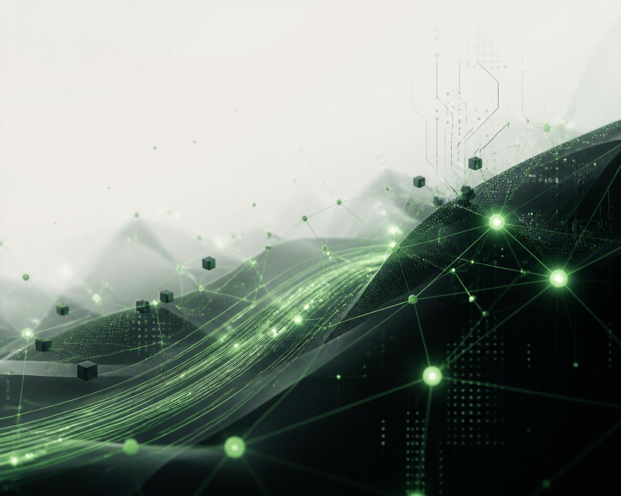 Vernetzte digitale Infrastruktur – abstrakte Visualisierung